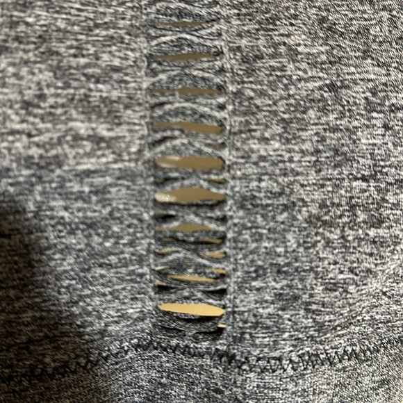 Zobha Heather Gray Cut Out Racerback Sports Bra Large - Picture 7 of 16